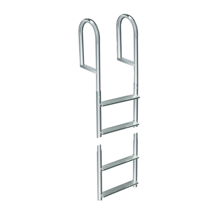 Dock Edge Welded Aluminum Fixed 4 Step Ladder 2014-F